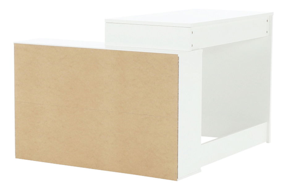 Kutni PC stolić Kinsley (bijela)