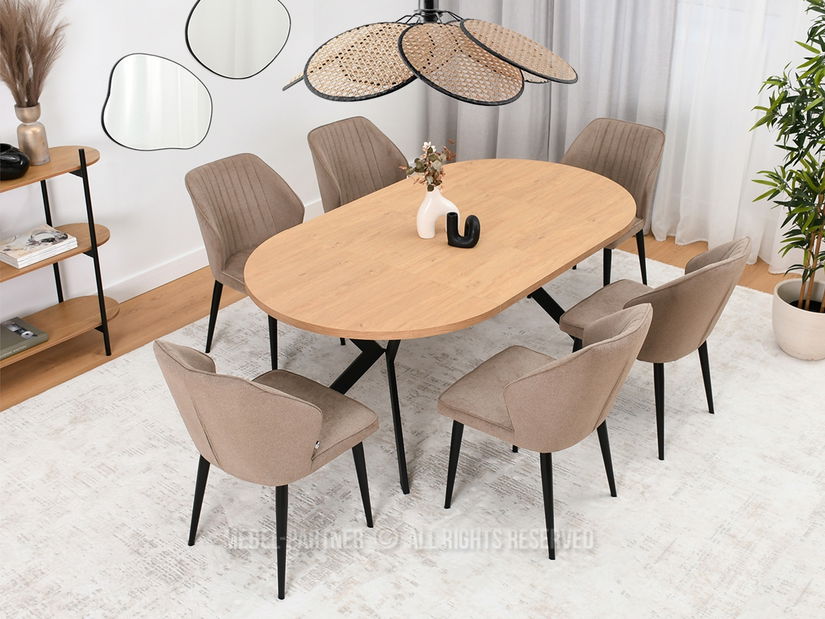 Stolička Greta K (béžová + čierna)