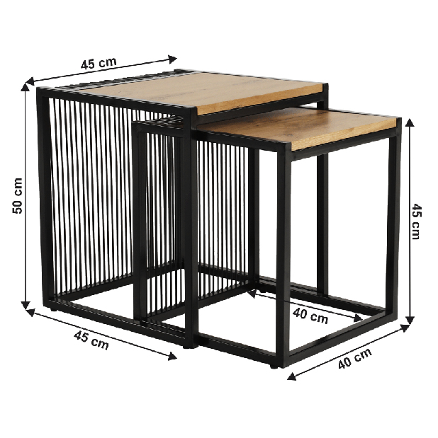 Set 2 măsuțe de cafea Rumba