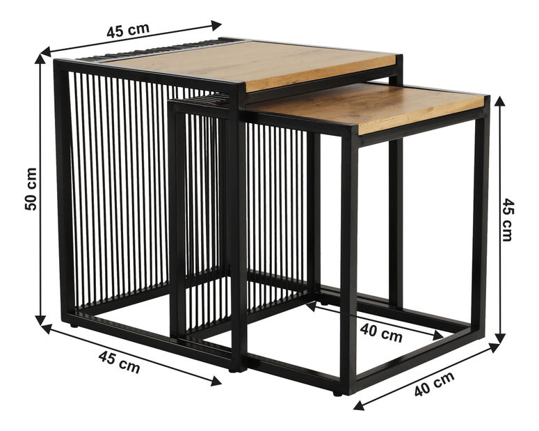 Set 2 măsuțe de cafea Rumba