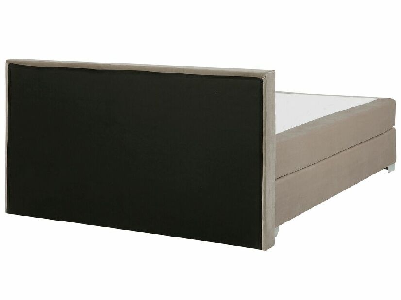 Kontinentálna posteľ 160 cm CONSOLE (s roštom a matracom) (béžová)