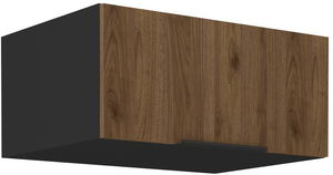 Horná kuchynská skrinka Manana 80 NAGU 36 1F (korpus: čierna matná + front: orech okapi)