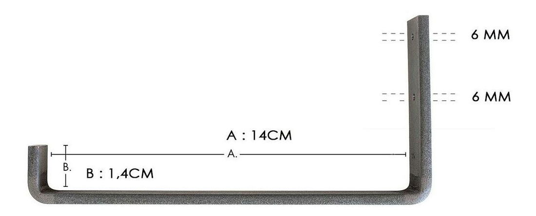 Raft decorativ de perete Dupone 9 (Nuc + negru) 