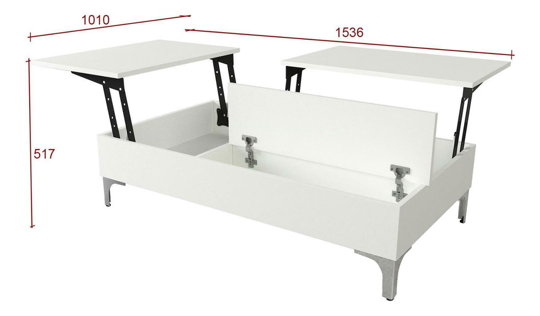 Dohányzóasztal Erina (fehér)