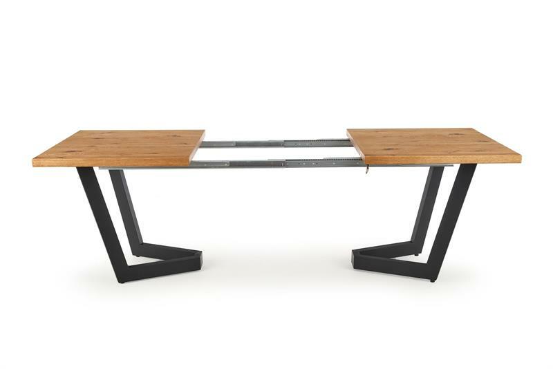 Blagovaonski stol Warin (tamno siva + crna) (za 6 do 8 osoba)