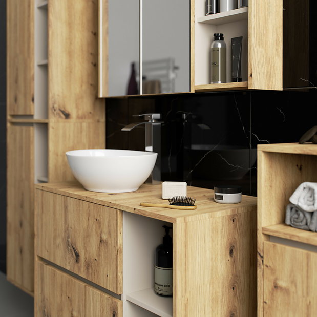 Fürdőszoba szett Vambos luxe (kézműves tölgy + kasmír)