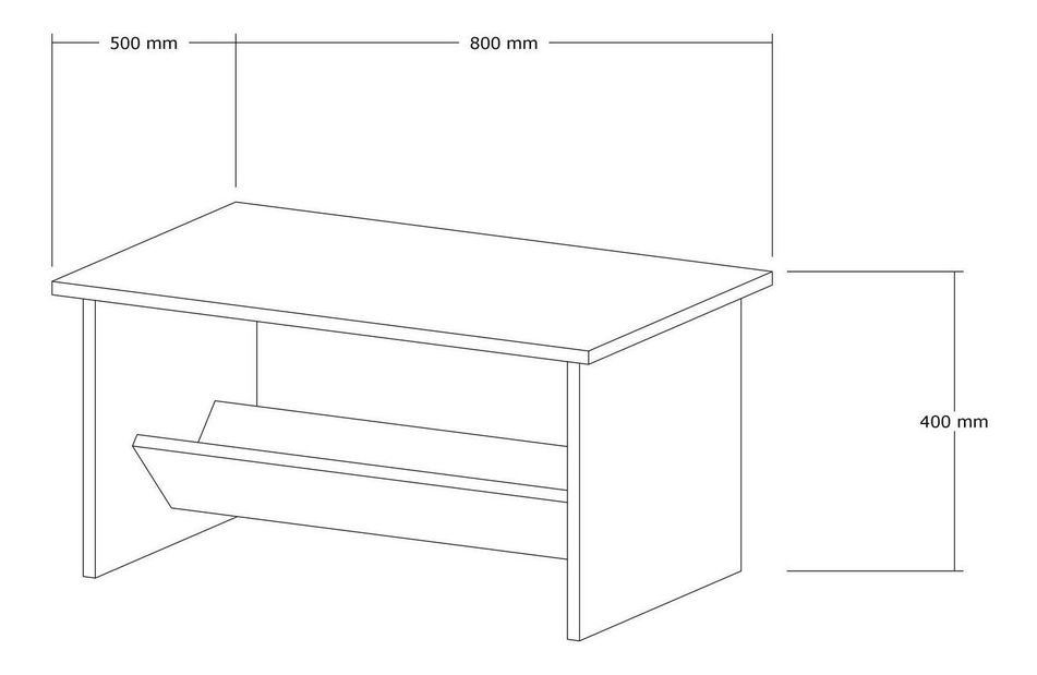 Măsuță de cafea Vibusa (antracit) 
