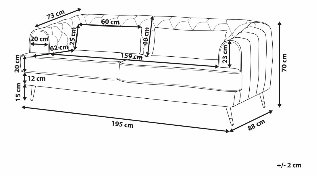 Trosjed SALETA (tamno zelena)