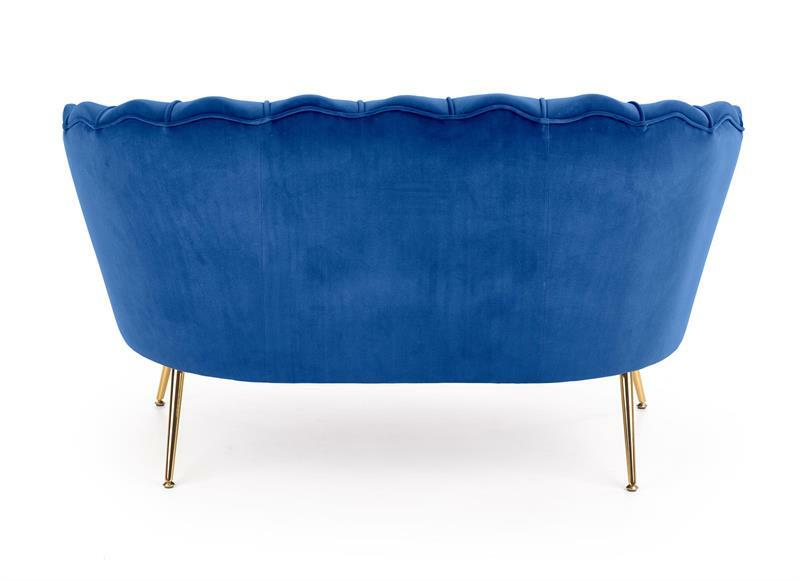 Kanapé Altha XL (sötétkék + arany)