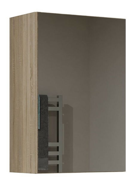 Dulap de baie suspendat Perdieron 3 (stejar sonoma) (cu oglindă)