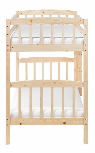 Poschodová posteľ 90 cm REWIND (s roštom) (svetlé drevo)