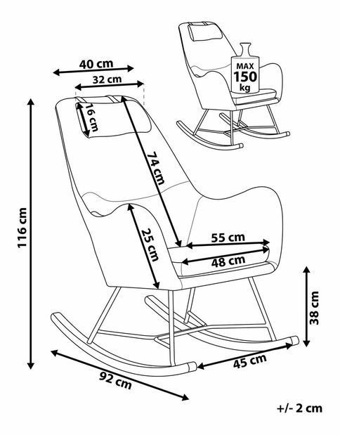 Hinta fotel Aref (sötétszürke)