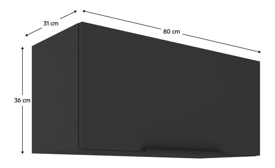 Horná kuchynská skrinka Sobera 80 GU 36 1F (čierna) 