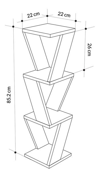 Fali polc Zella (fehér)