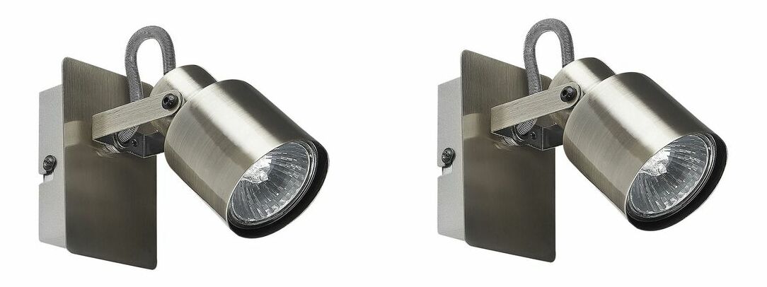 Set 2 ks nástenných svietidiel Briyah (strieborná)