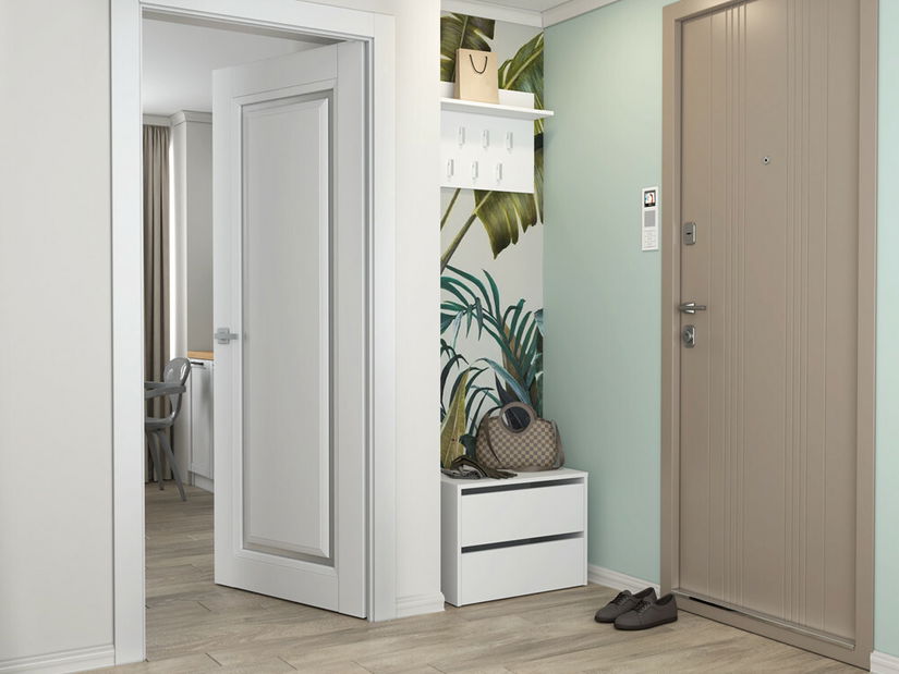 Botník (skrinka na topánky) Metido 1 (biela)