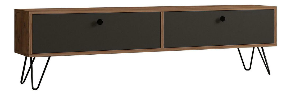 TV asztal/szekrény Nukone (atlanti fenyő + fekete) *bazár