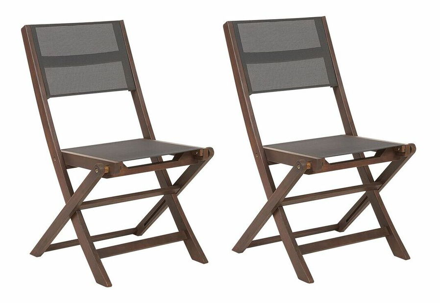 Set 2 ks záhradných stoličiek Canela (sivá)