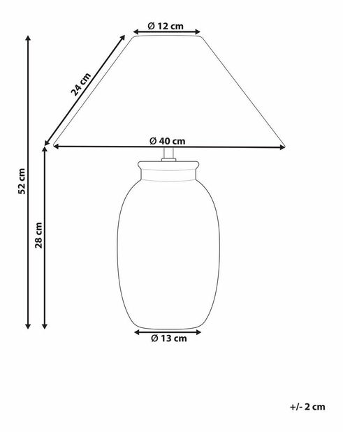 Stolná lampa Patza (čierna)