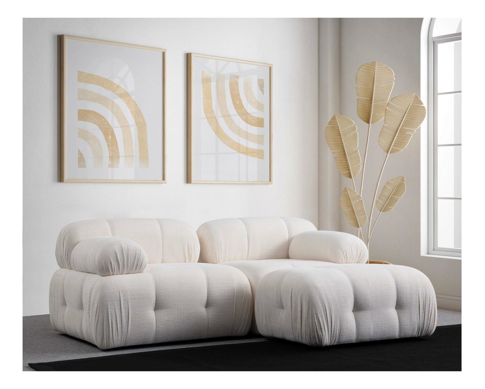 Sarok ülőgarnitúra Pettit 2 (fehér)