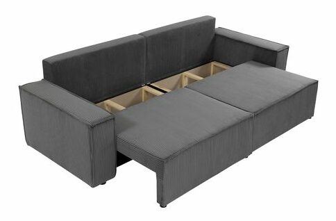 Canapea extensibilă Kasuna Sztruks (crem) (cu sp. depozitare)