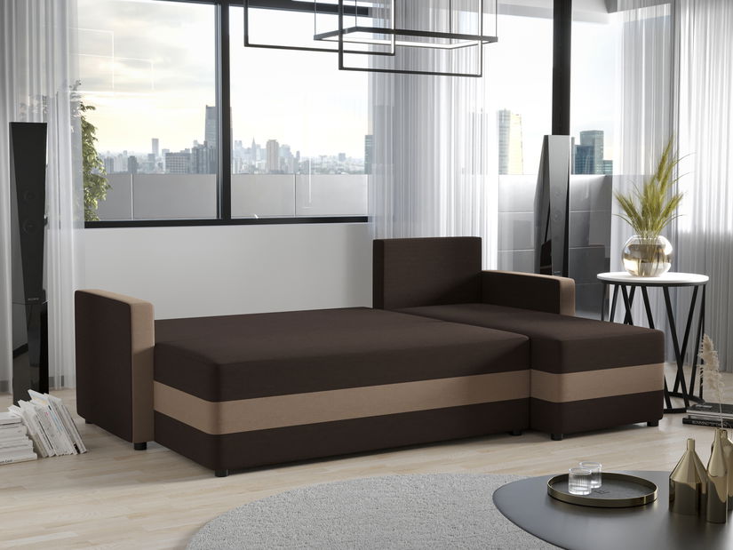 Kutna garnitura Pure Bis (smeđa + siva) (D)