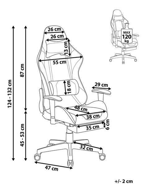 Gaming stolica Vrai (crna) 