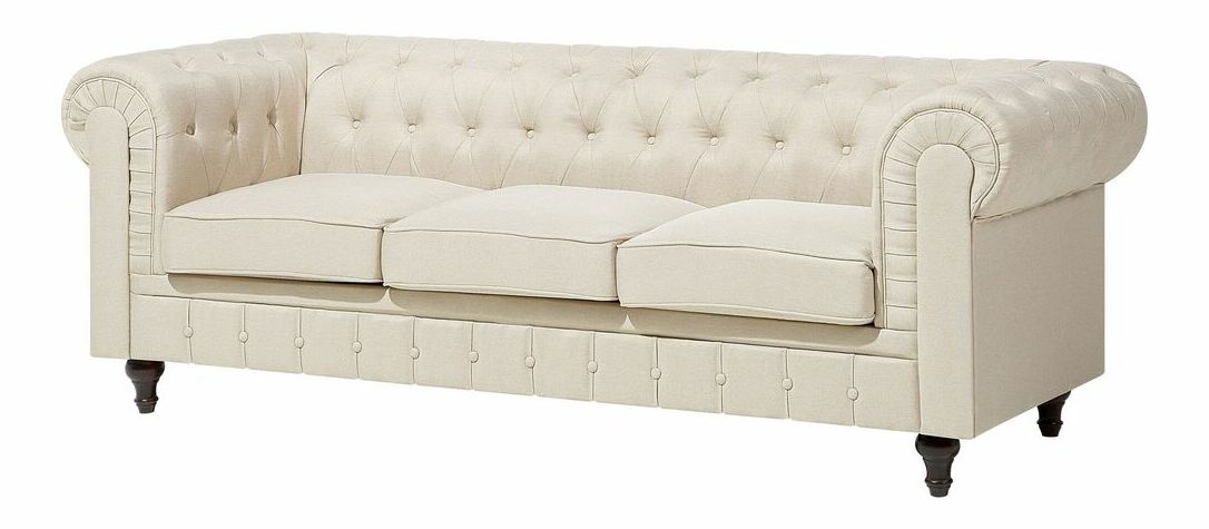 Canapea 3 locuri Chichester (stofă) (bej) 