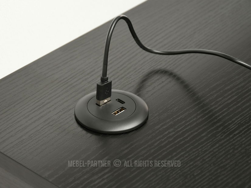 PC asztal Osto 120 (fekete fa + fekete)