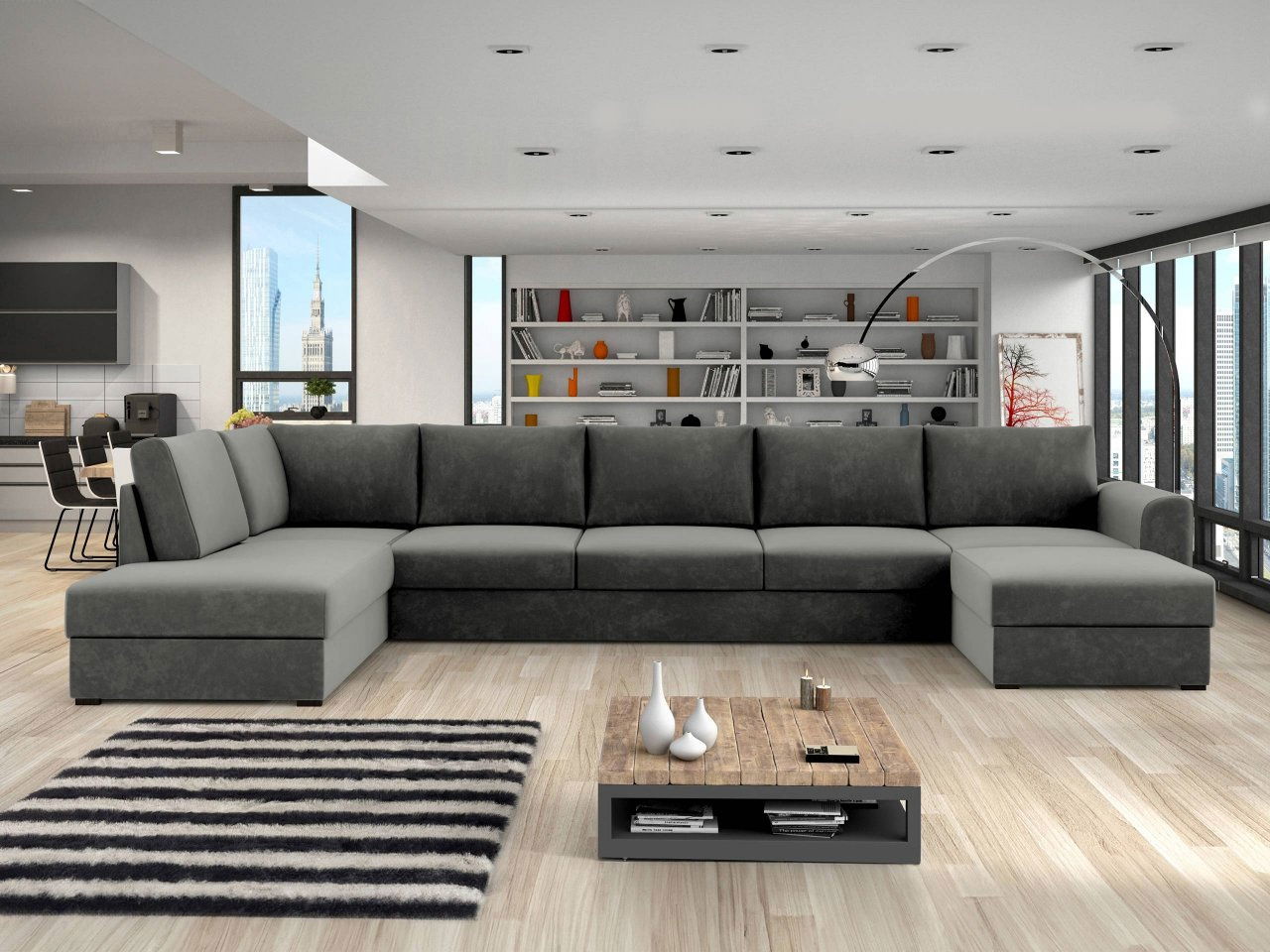 Sarok ülőgarnitúra Celeste (szürke)