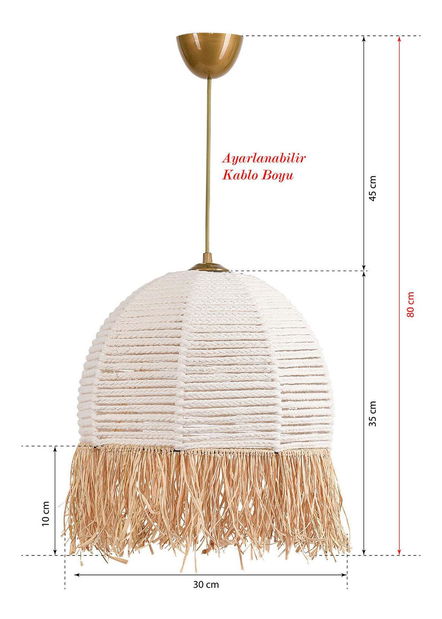 Mennyezeti lámpa Jutosorta 2 (fehér + természetes)