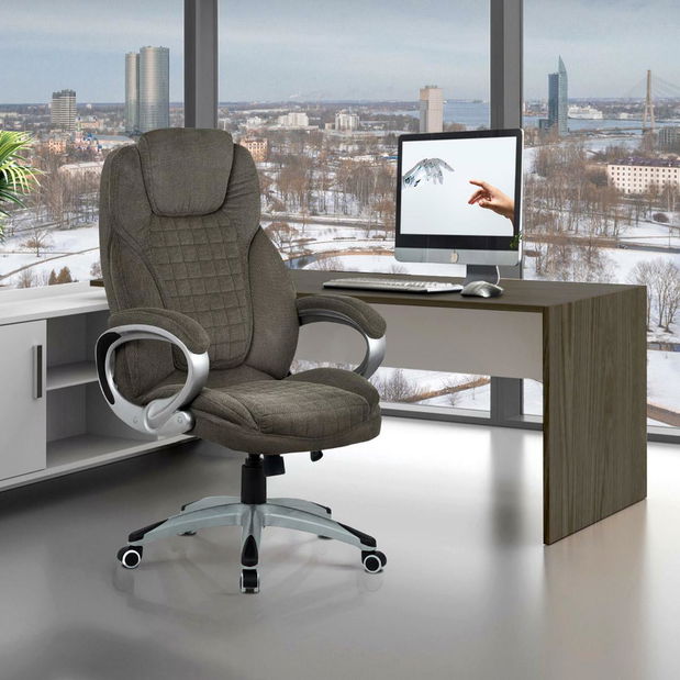 Kancelárske kreslo Kaiku (hnedosivá)