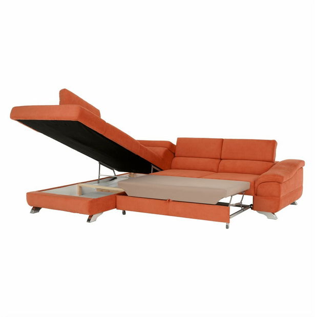 Rohová sedačka Lyng (oranžová) (L)