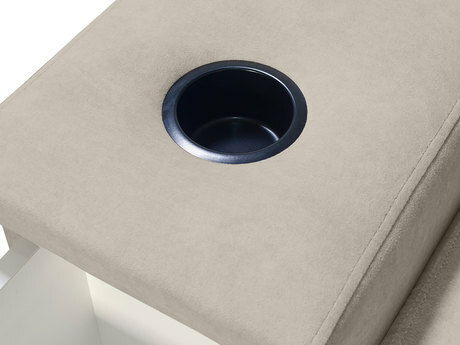 Kutna garnitura u obliku slova U pasaruna VIII (bež + crna) (s prostorom za odlaganje) (D)