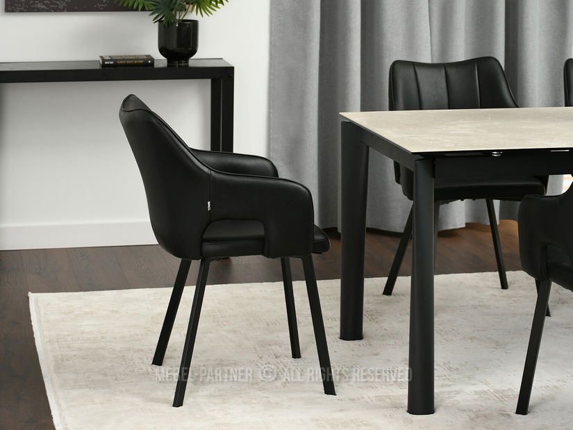 Scaun Carl (negru + auriu)