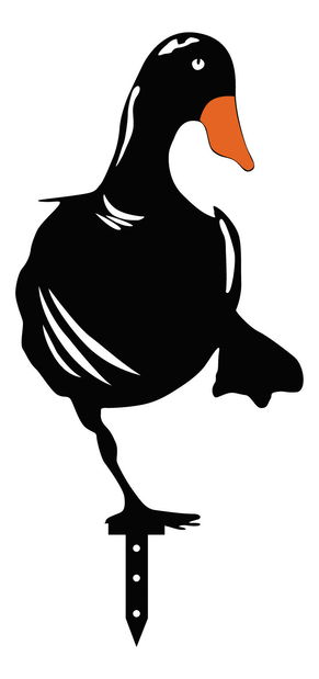 Dekorativni set metalnih ukrasa za vrt Duckie (crna)