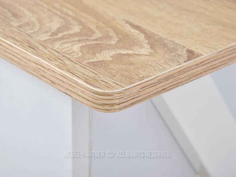 Masă PC Aspart (stejar + alb)