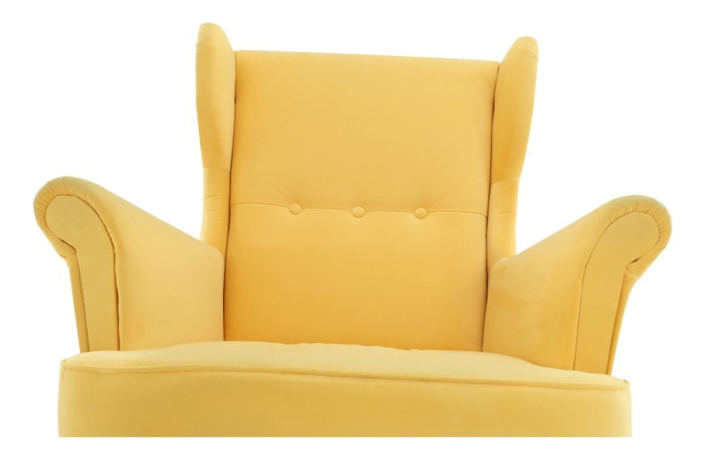 Fotoliu cu urechi Rytu (galben + wenge)