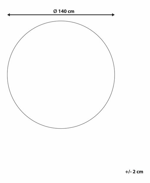 Koberec 140 cm Damte (svetlosivá)