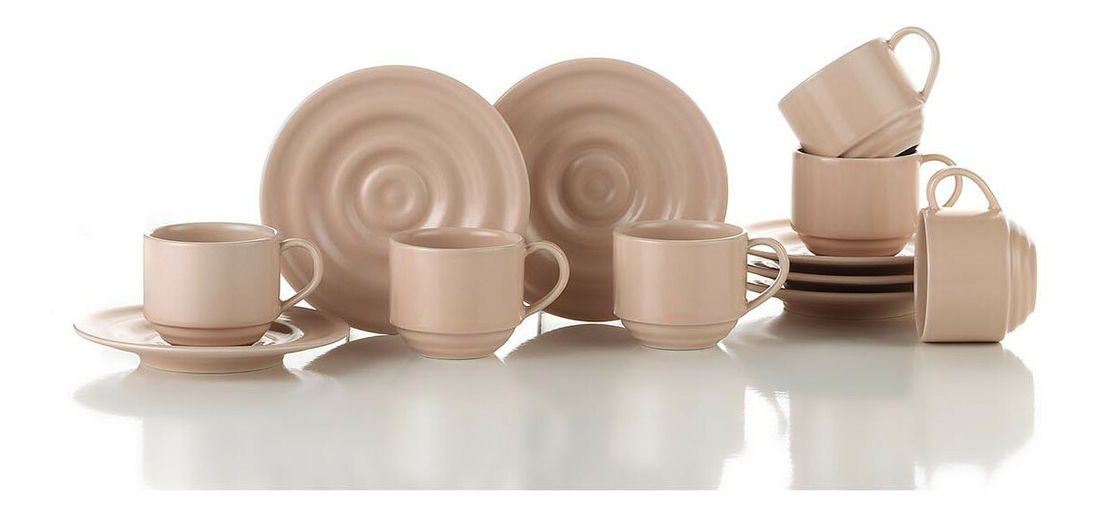 Kávová súprava (12 ks.) Pierot (ružová)