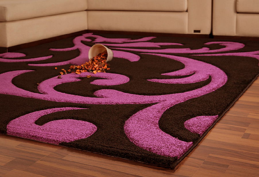 Kusový koberec Lambada Handcarving 451 Black-Violet