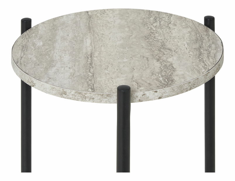 Príručný stolík Lramira (čierna + béžová)