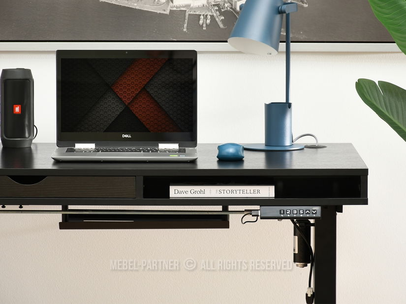 PC stolić Osto 100 (crno drvo + crna)