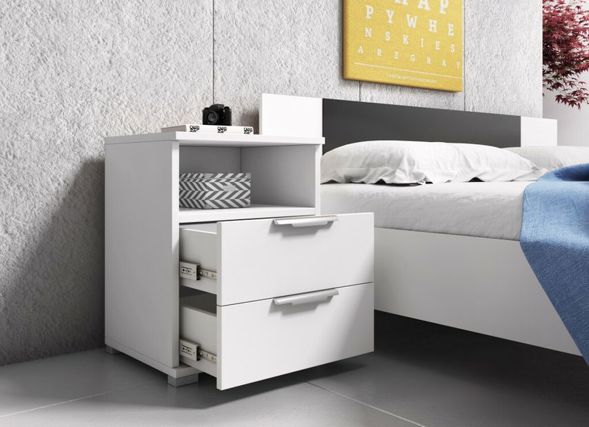 Éjjeliszekrény Nanci 2S (fehér)