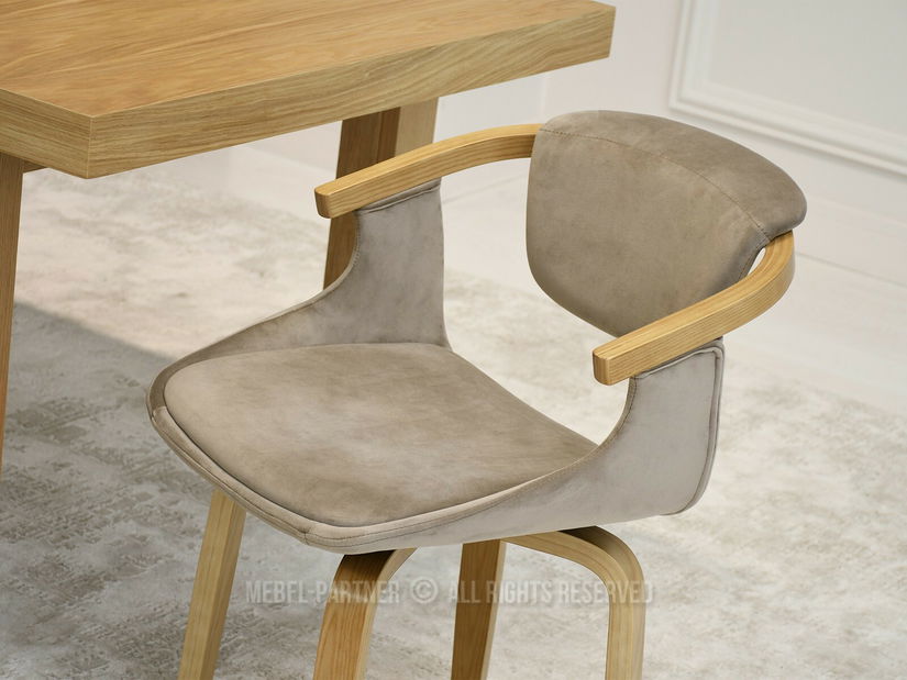 Scaun sufragerie Madres (bej + stejar)