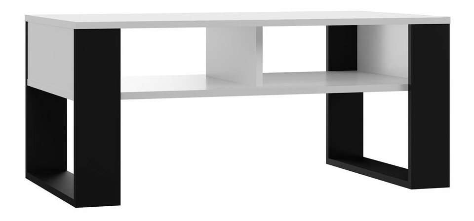 Dohányzóasztal Maduro 3 (fehér + fekete)