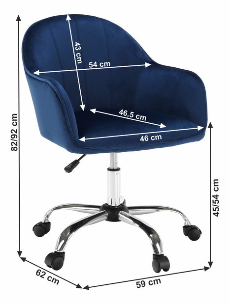 Irodai fotel Euron (kék)
