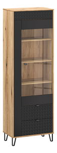 Vitrina Botones 1 (hrast evoke + crna) 