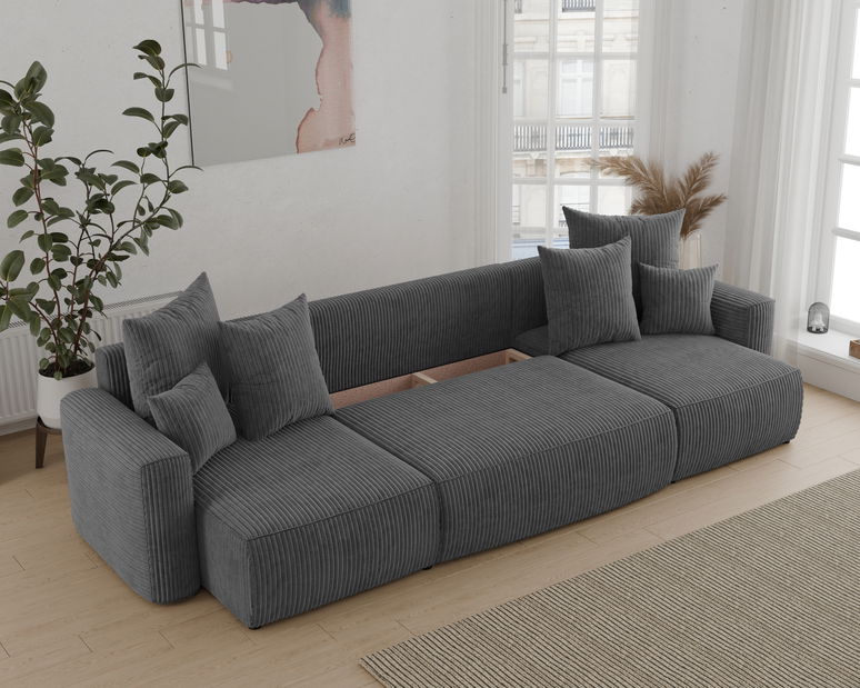 Kutna garnitura Denia U (tamnosiva)