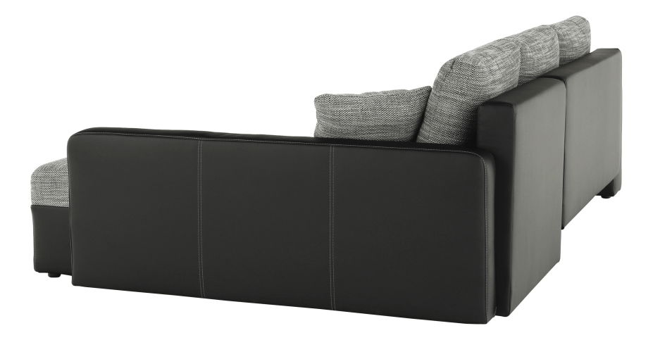 Rohová sedačka Manter (čierna + sivá) (L)